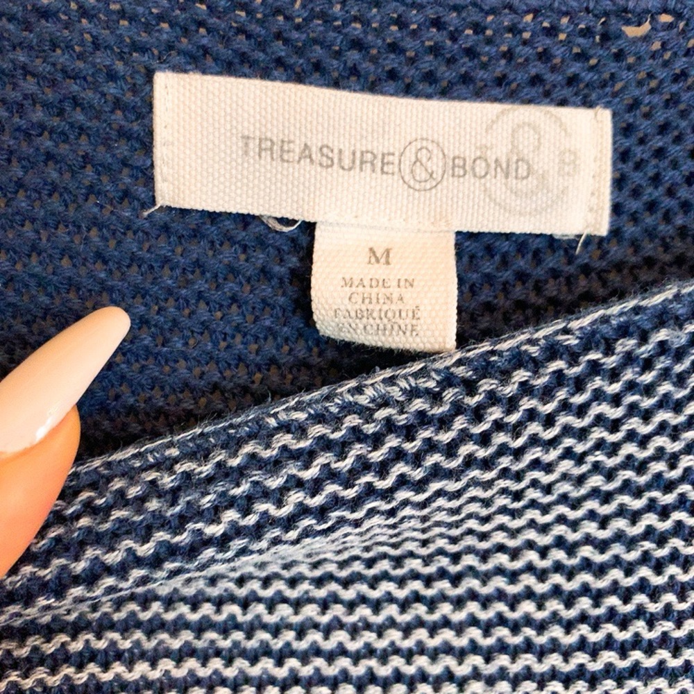 Treasure Bond • Navy Blue Ribbed Sweater - Picture 7 of 9